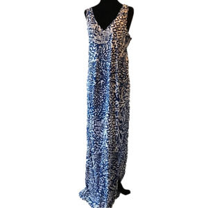 Lilly Pulitzer Blue and White Maxi Dress
